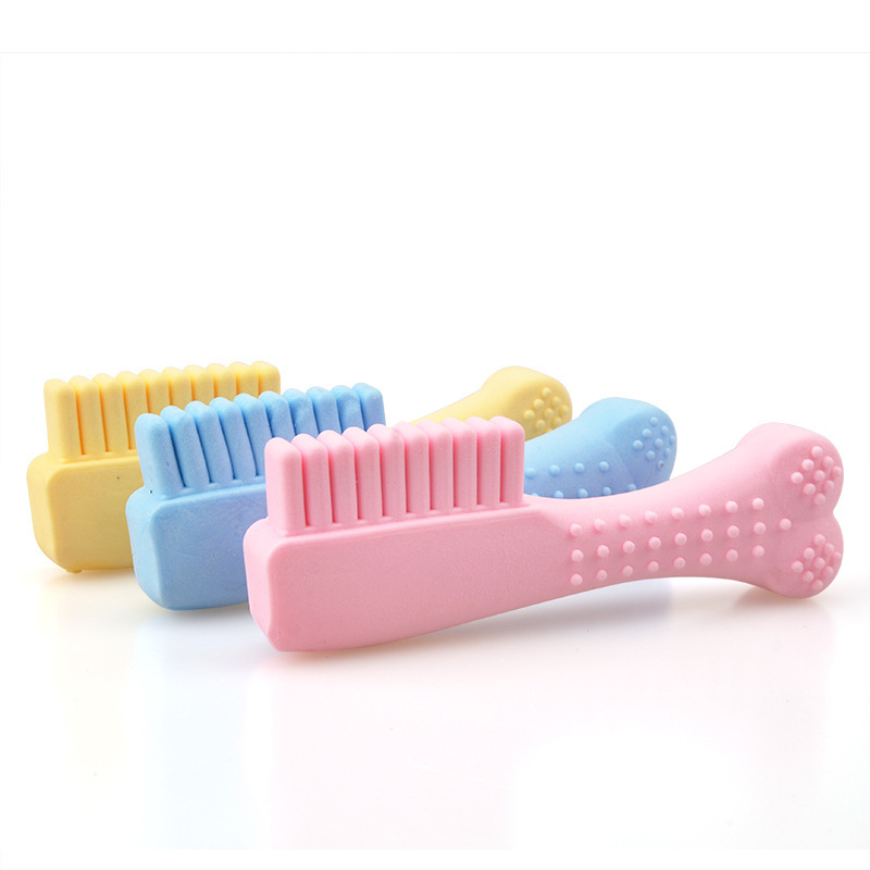 Pet Toy TPR Milk Flavor Foaming Comb Teddy Bichon Molar Tooth Cleaning Foaming Toy Factory Direct Supply