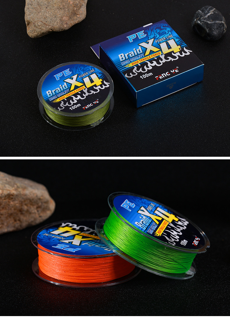 大力马4编100米原丝pe线编织钓鱼线路亚海钓竞技主线厂家批发