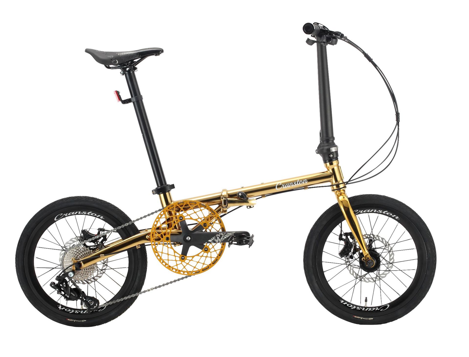 16寸折叠自行车烙锰钢9速双碟刹折叠车学生车成人折叠自行车