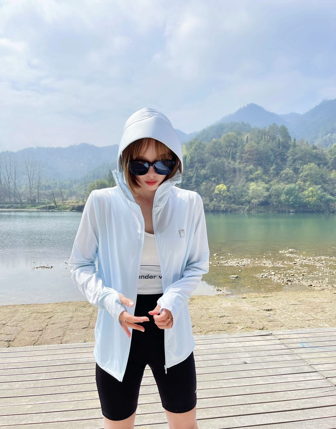 Rabbit Generation Ice Silk Sun Protection Clothing Women's Summer Thin Outdoor Hooded UV-Proof Breathable Couple Sun-Protective Clothing Men