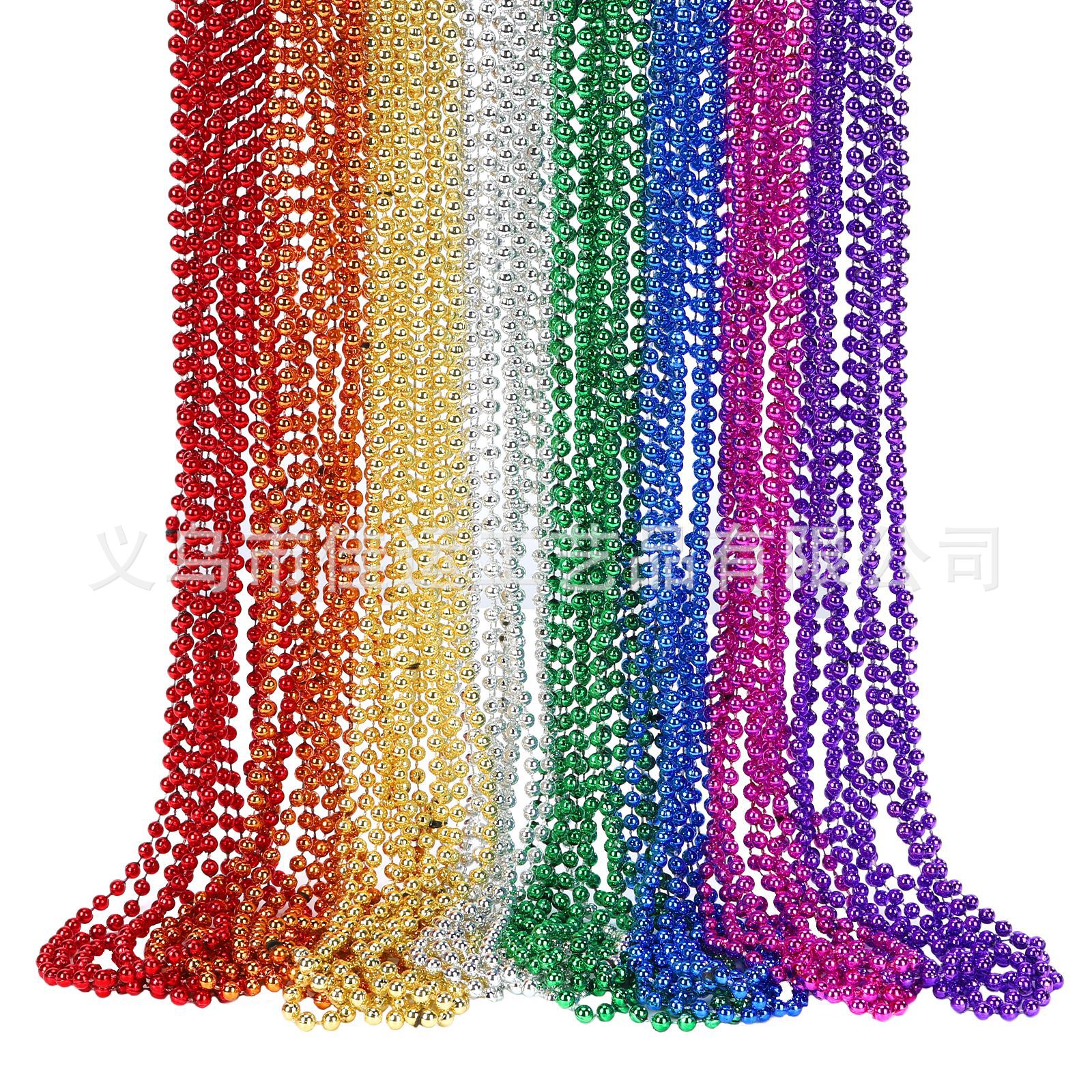 跨境派对项链 狂欢节爱尔兰节万圣节情人节圣诞新年塑料珠子项链