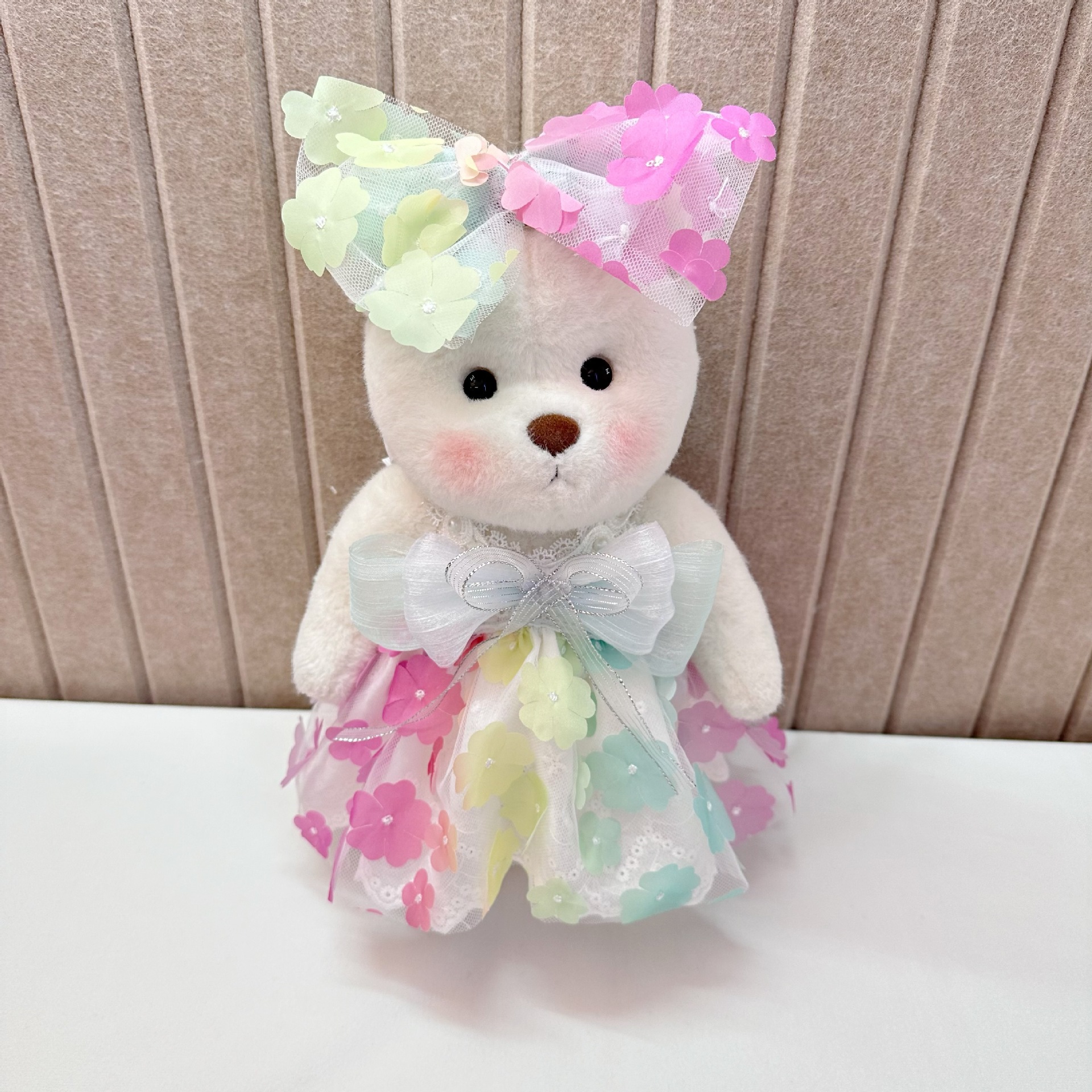 中号莉娜小熊玩偶衣服30熊公仔甜美珍珠网纱亮片着替热卖新款衣服