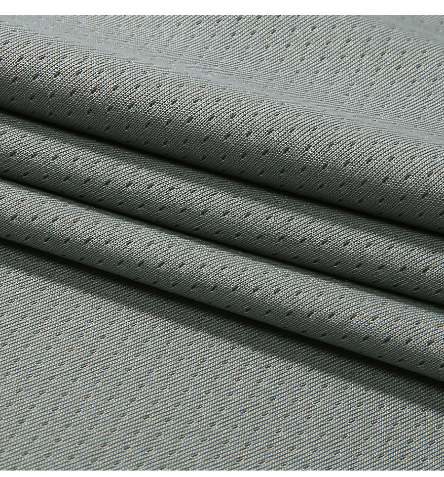 现货吸湿排汗化纤聚酯纤维针织速干网眼nba篮球运动裤面料厂家