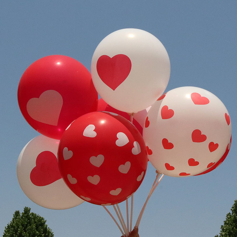 告白气球加厚爱心儿童生日装饰布置结婚礼婚房婚庆用品亚马逊代发