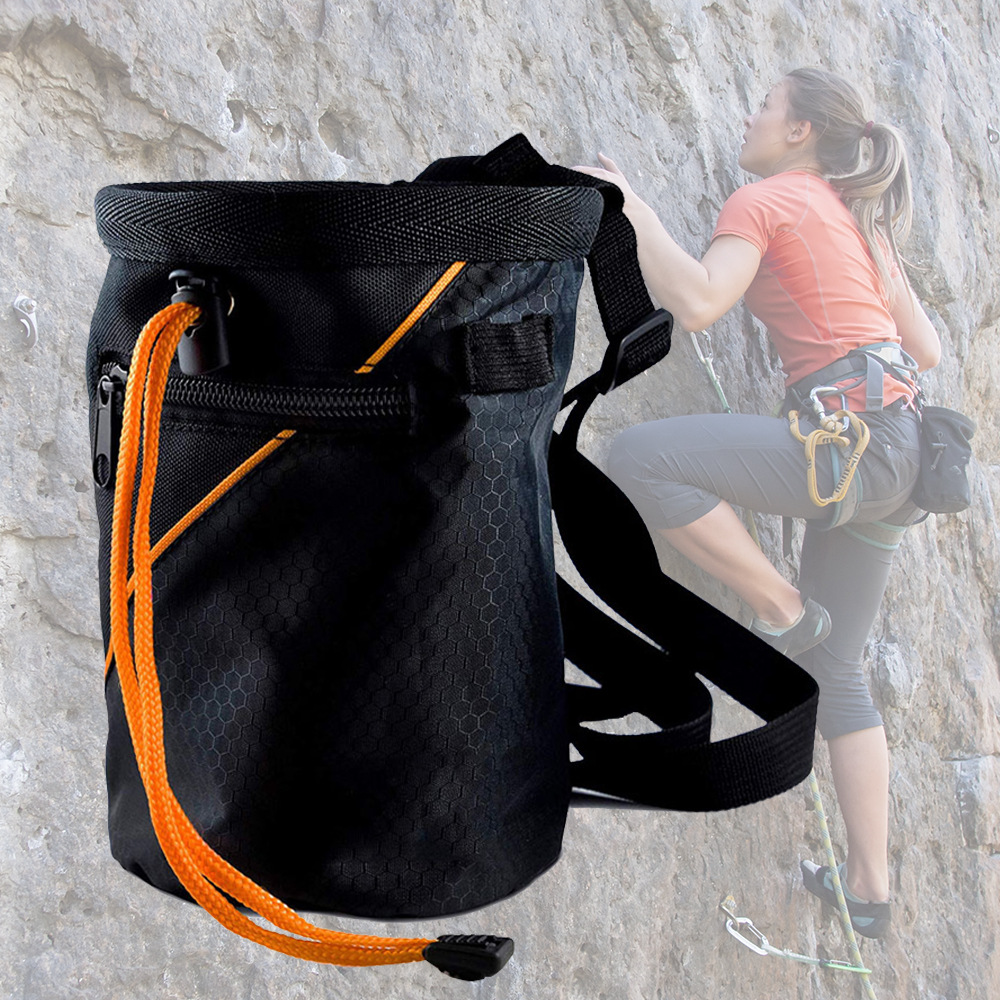 跨境户外攀岩镁粉包 登山防滑干手粉袋腰包 定制尼龙镁粉袋