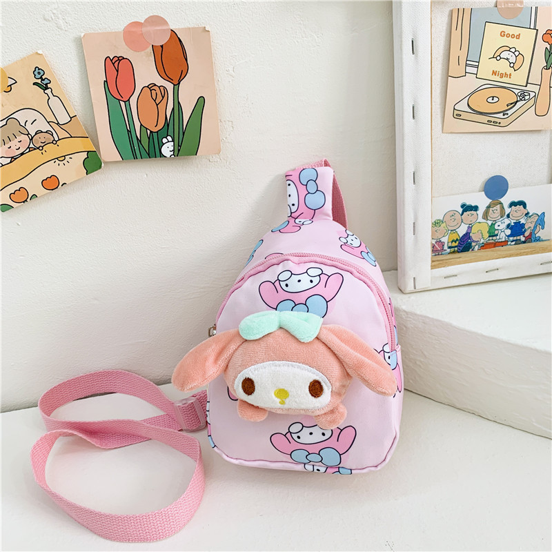 Cartoon Carai Children's Bag Melody Clow M Chest Bag Kindergarten Baby Girl Super Light Schoolbag Messenger Bag