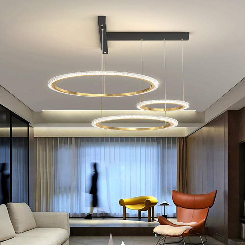 Living Room Chandelier Simple Creative Personality round Artistic Atmosphere Home Post-Modern Lighting Internet Celebrity Light Luxury Pendant Lamp