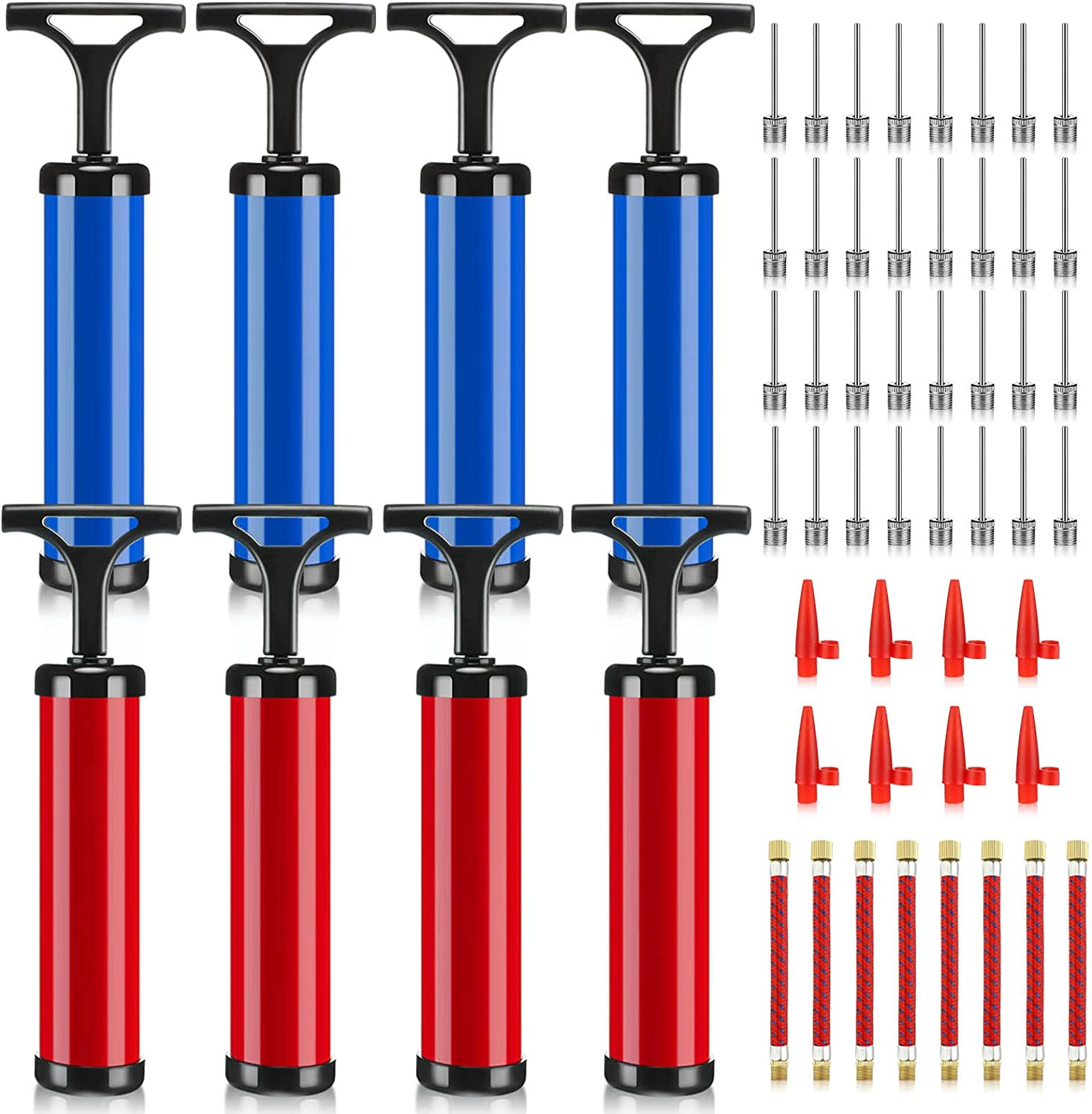 [Huabao] Cross-Border Hot 8 Sets Tire Pump Portable Mini Hand Pump Tire Pump Ball Basketball Football