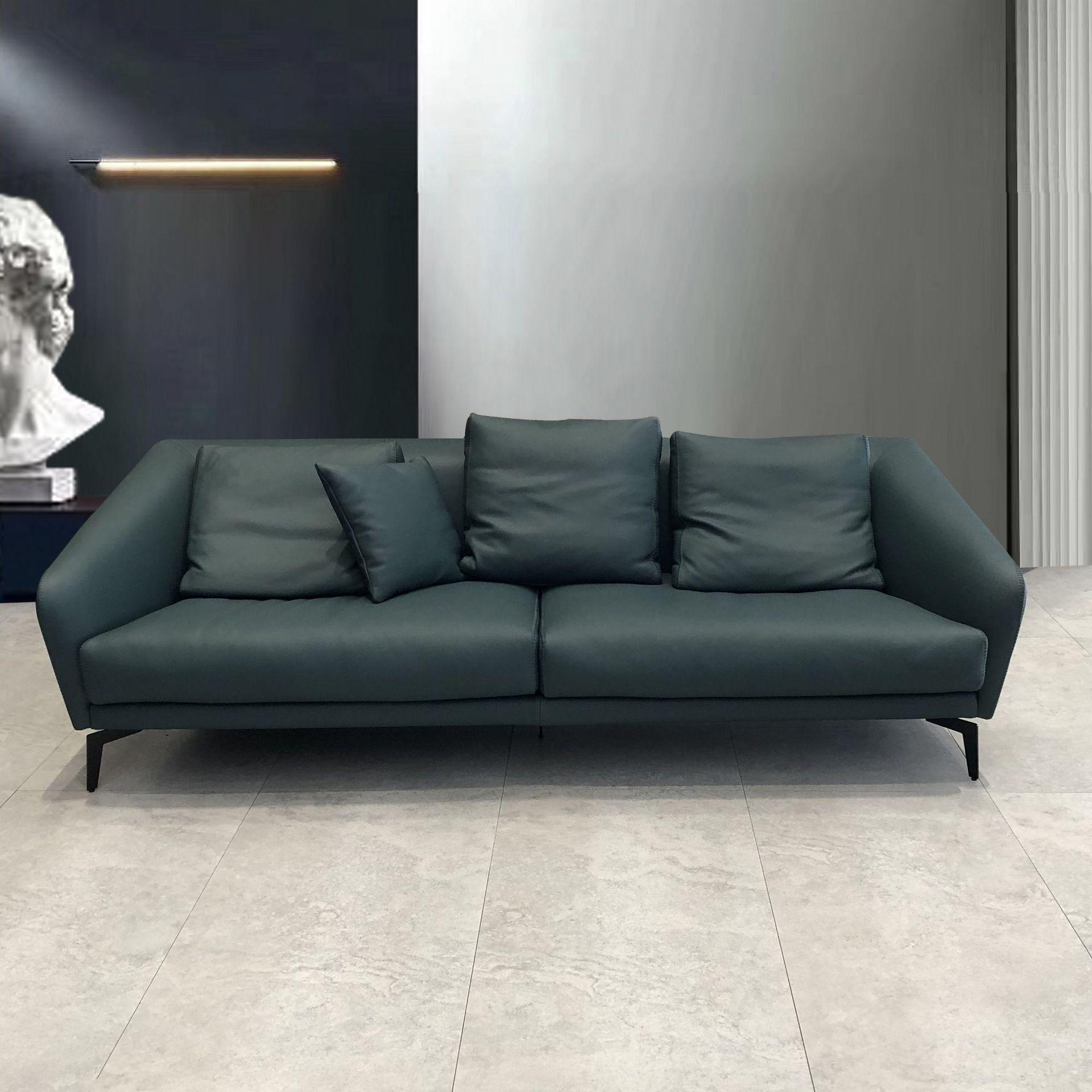 真皮沙发意式极简皮艺意大利客厅家具工业风轻奢羽绒皮沙发