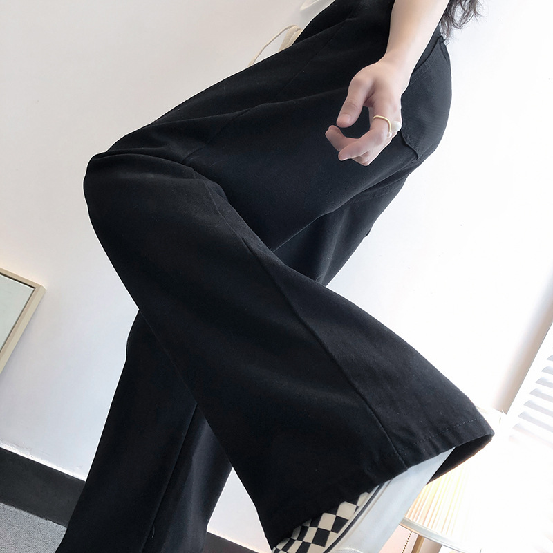 Extra Large Size 150.00kg Jeans for Women 2023 New Spring Straight Loose High Waist Mop Wide Leg Pants 120.00kg