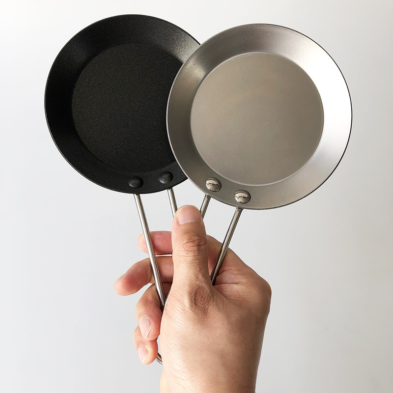 an  出口外贸迷你小煎锅平底铁锅煎蛋锅蛋饺锅小号不粘锅热油锅