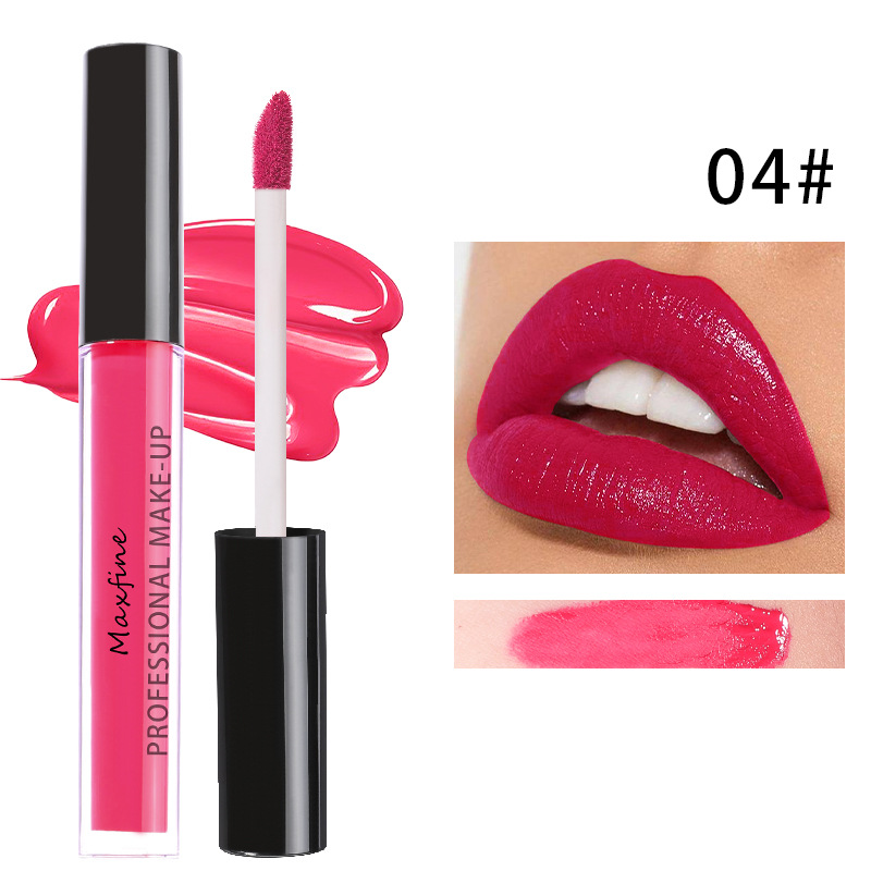 Cross-Border Makeup Maxfine Halloween Lip Lacquer Lipstick Wholesale without Logo No Stain on Cup Waterproof Smear-Proof Foreign Trade