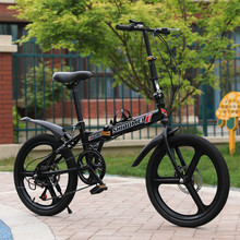 厂家批发20寸折叠变速碟刹自行车成人学生轻便便携一体轮礼品单车