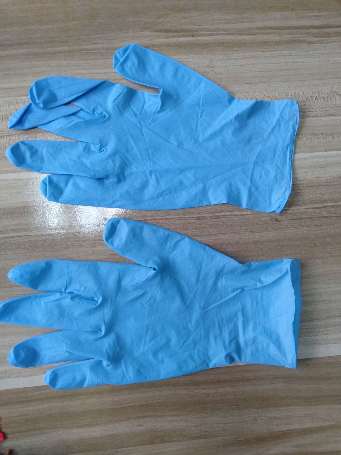 蓝色丁腈手套白板