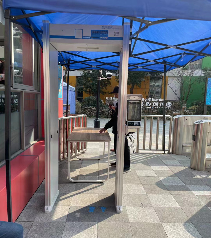 红外线测温门 通过式测温安检门 人脸识别测温门 酒店测温安检门