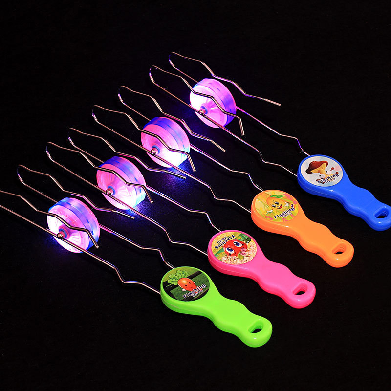 Flash Yo-Yo Light-Emitting Yo-Yo Magic Track Uu Ball Creative Gyro Toy Stall Supply Wholesale