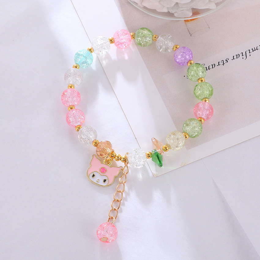 Hot Flower Crystal Bracelet Sanliou Series Girl Korean Jewelry Clow Miduo Girlfriends Student Hand String Ornament Ins