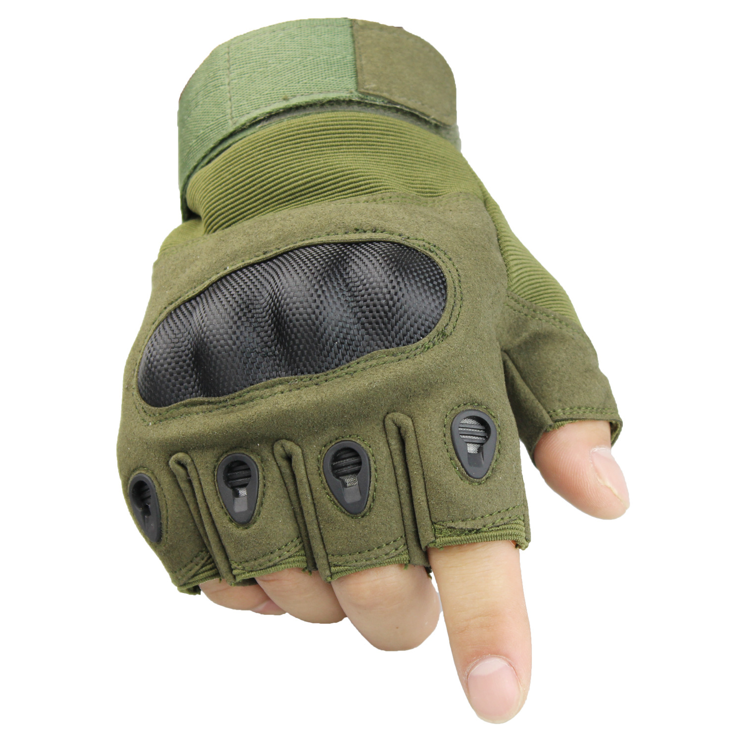 跨境军迷露指运动手套登山防护越野骑行摩托车手套男半指战术手套