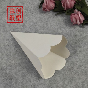 爆米花小纸袋外带三角形仔单人事冰淇淋食品包装油纸小型袋纸盒