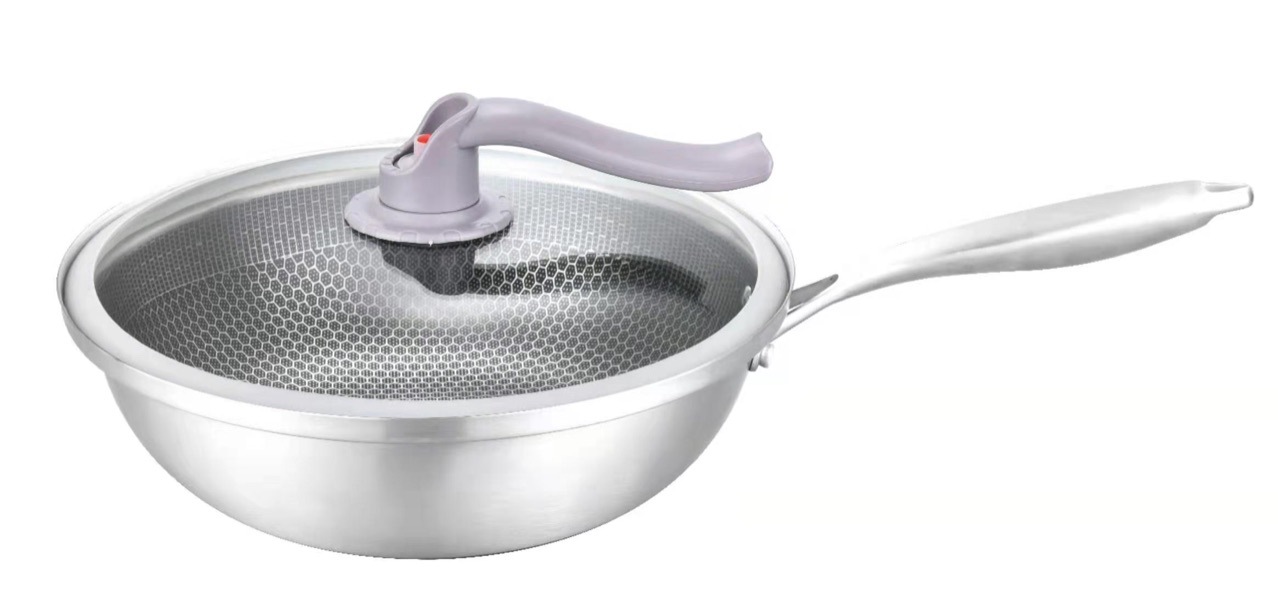 金厨味真空款白钢锅 家用炒锅无烟不粘锅