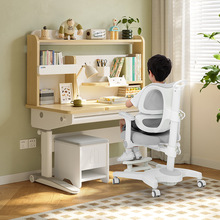 实木儿童学习桌书桌写字桌椅套装可升降课桌家用小学生作业桌