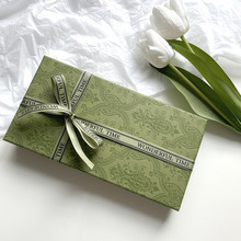 丝巾眼罩真丝制品围巾包装盒复古浮雕花纹礼品盒