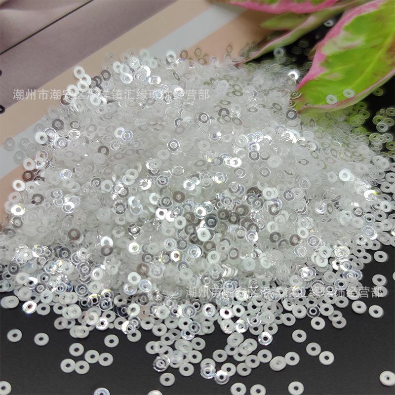 平片水晶镜片透明珠片pet圆形亮片圆片工艺品diy配件婚礼服装辅料