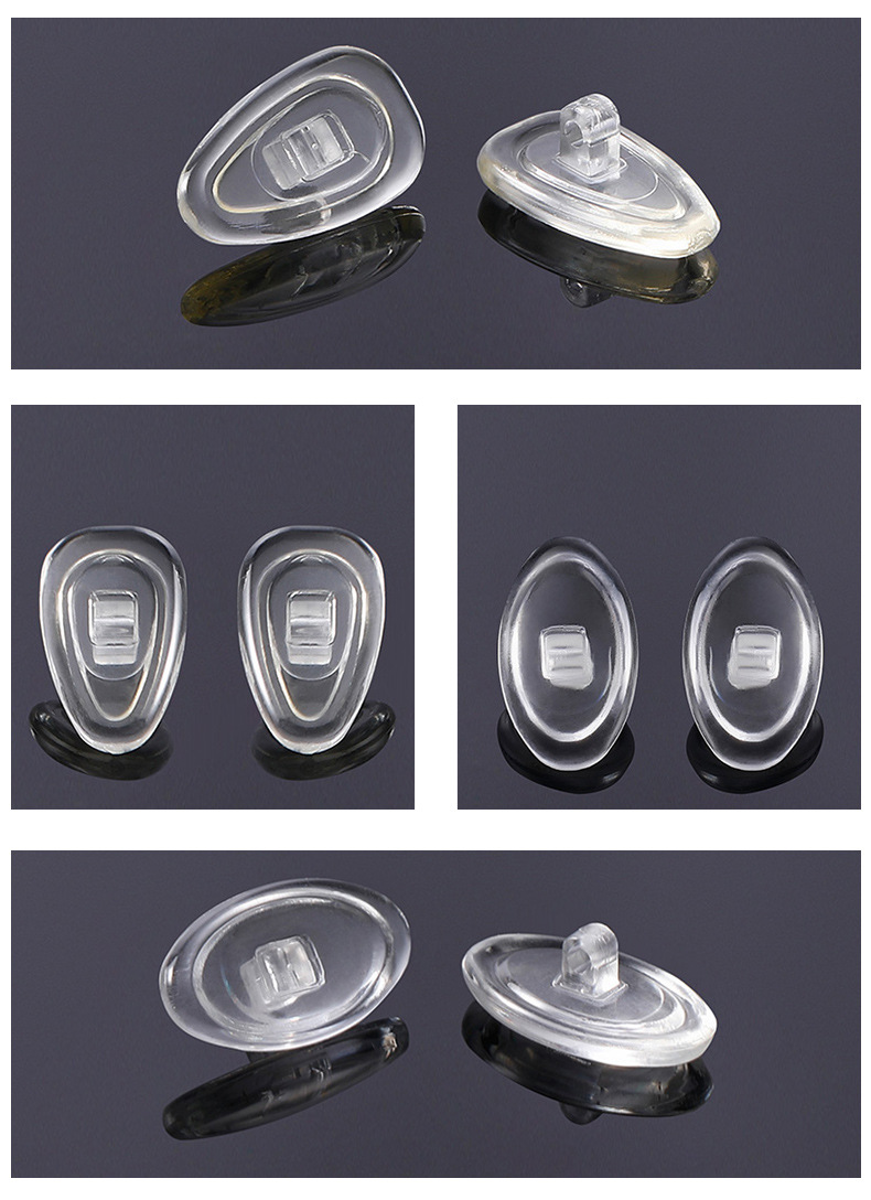 多规格舒适锁式鼻托薄款软胶配件防滑无痕眼镜框鼻梁托垫厂家直供