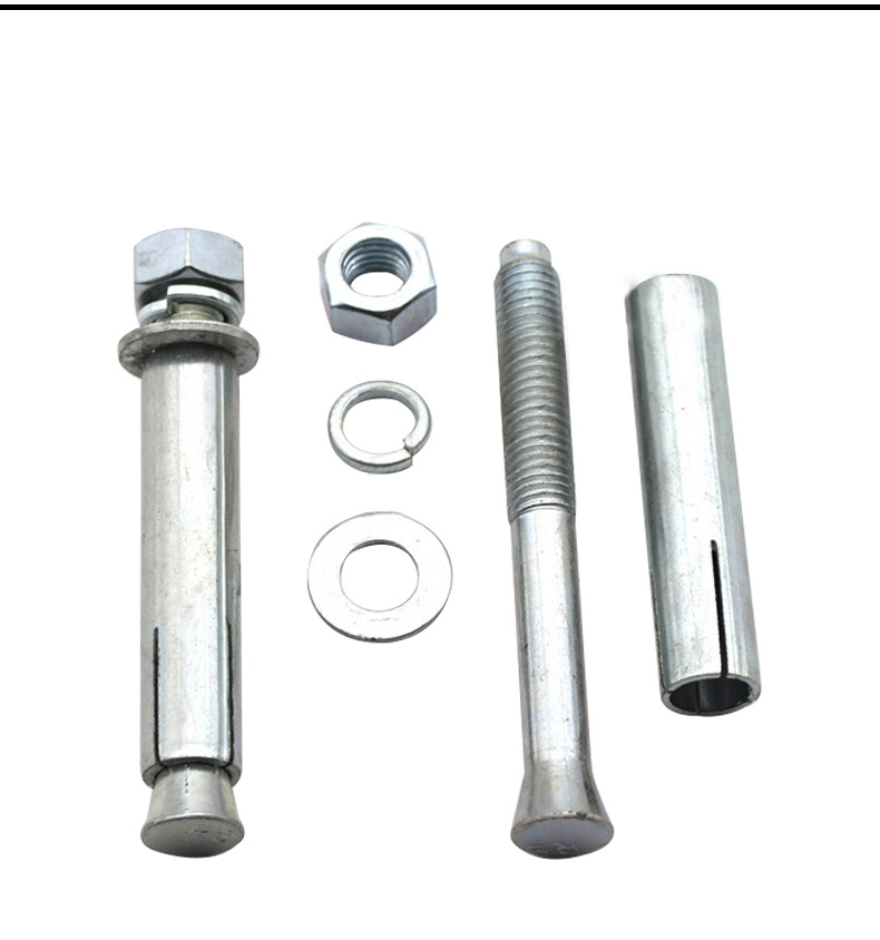 国标膨胀螺丝镀锌铁膨胀管国标胀栓铁胀管加长膨胀栓空调用膨胀丝