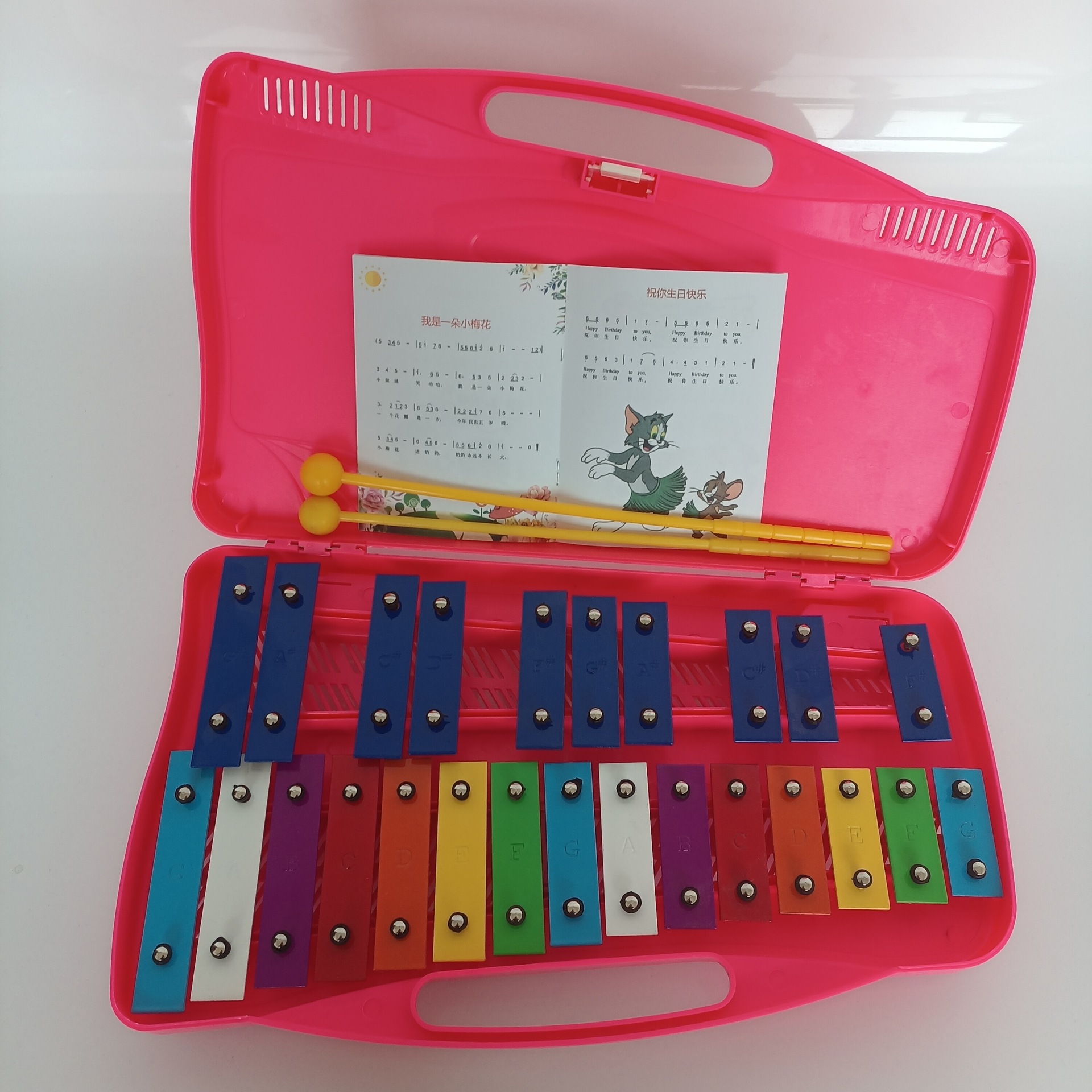 Orff Musical Instrument Preschool Education Teaching Aids Percussion Instrument Percussion Piano Yellow Box 25 Tone