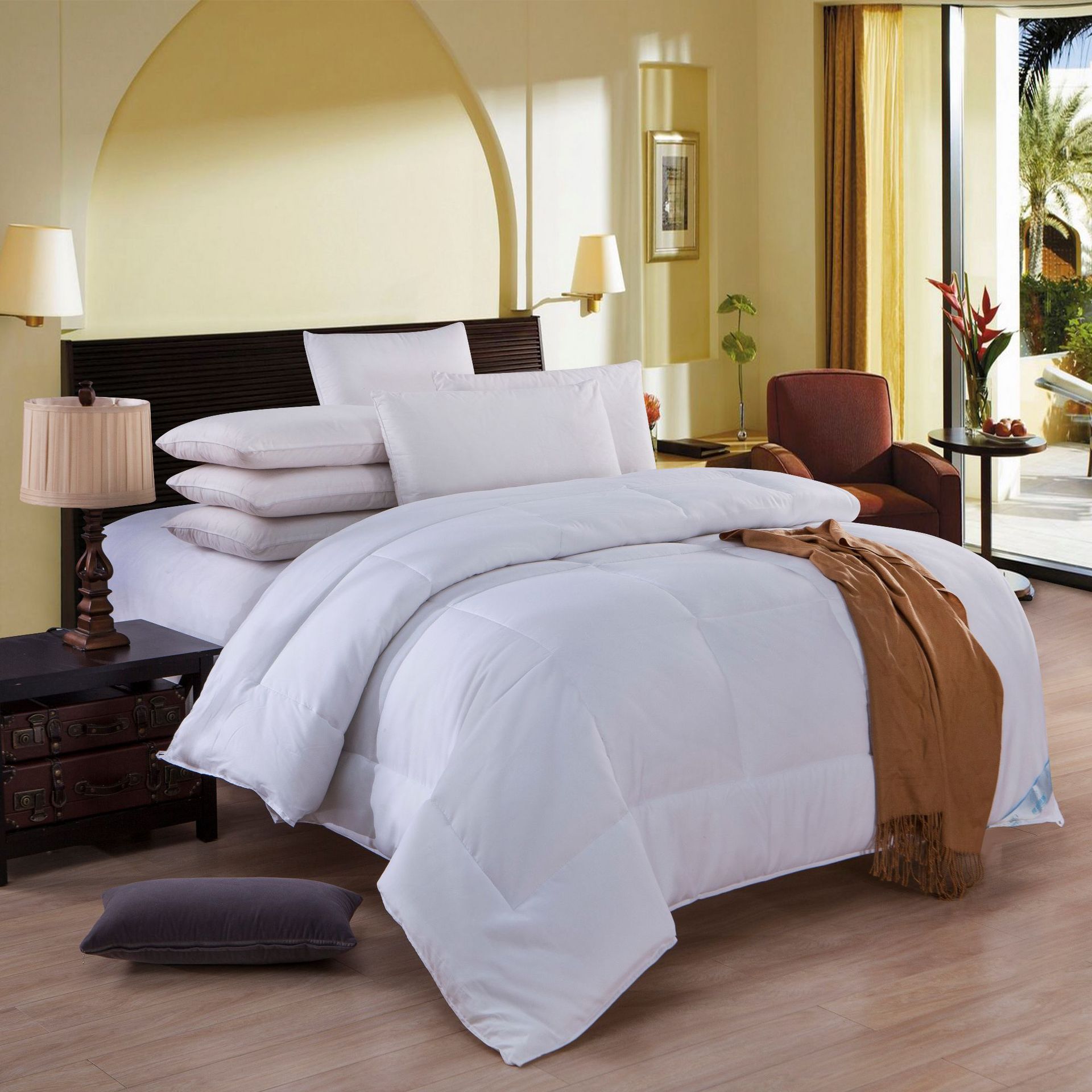 福州星级酒店布草宾馆床上用品被 羽丝绒夏凉四季被子400g/㎡批发