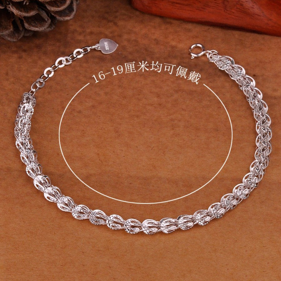 上品925纯银手链 凤尾 女 韩版 饰品 几何型送女朋友