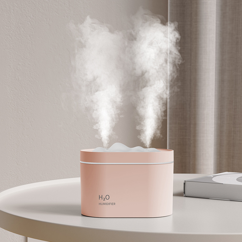 New Snow Mountain Dual Spray Wireless Humidifier Home Office Mute Air Purification Spray Large Capacity Humidifier