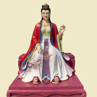 供应九天玄女神像 九天玄目天尊佛像 树脂彩绘 道教树脂九天娘娘