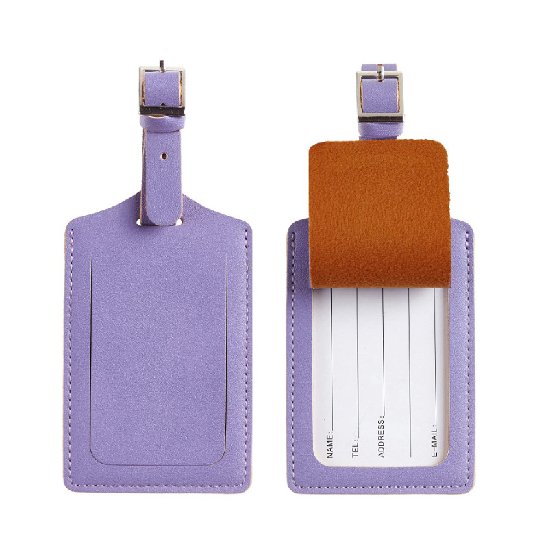 跨境皮革登机行李牌定制行李箱姓名标识牌旅行便携飞机登记牌