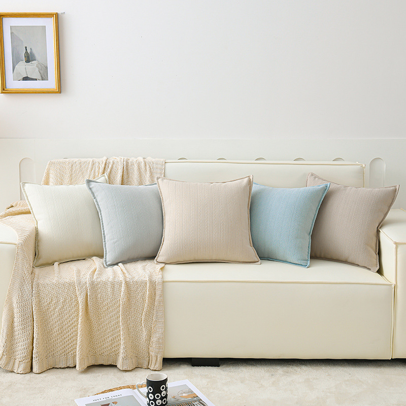 ins风雪尼尔抱枕/麦穗提花靠垫靠枕套奶油风沙发床头靠背网红款