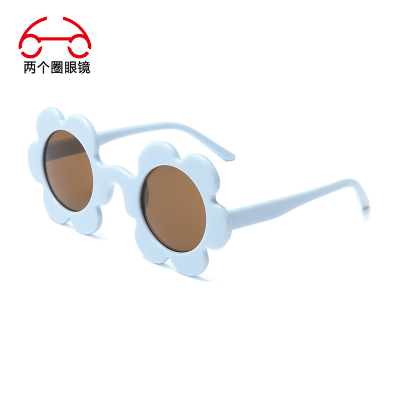 Two Circles 2023 New Flower Frame Women's Sunglasses Fashion Street Shooting Travel Adult Cute Dress up Sunglasses