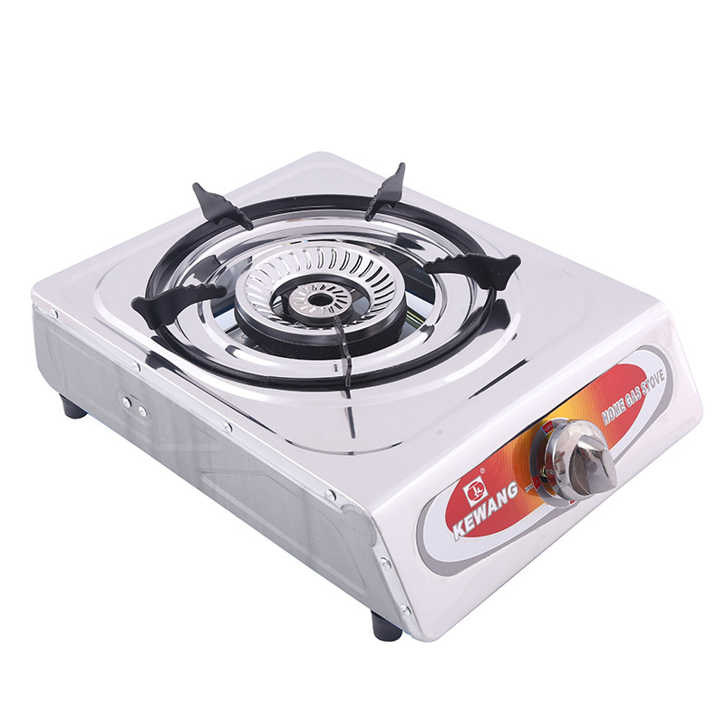 燃气灶单炉不锈钢面板煤气灶燃气灶台式单灶炉具家用猛火灶