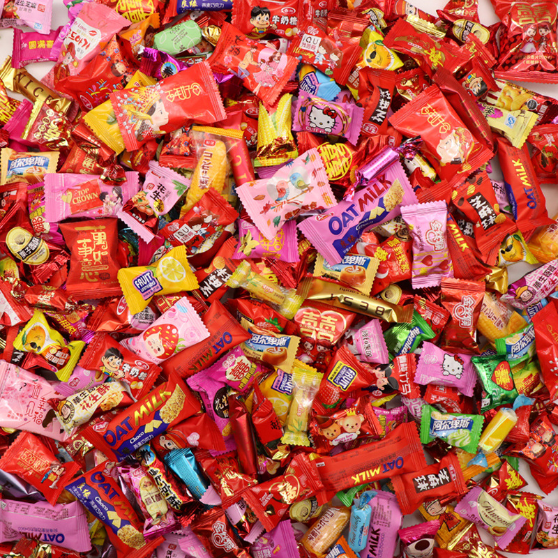 多口味混合散装5斤结婚喜糖婚庆糖果混装散称什锦糖果1斤年货批发