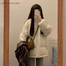 甜美风百搭时尚计软妹皮刺绣棉服女冬季新款复古学生面包服外套