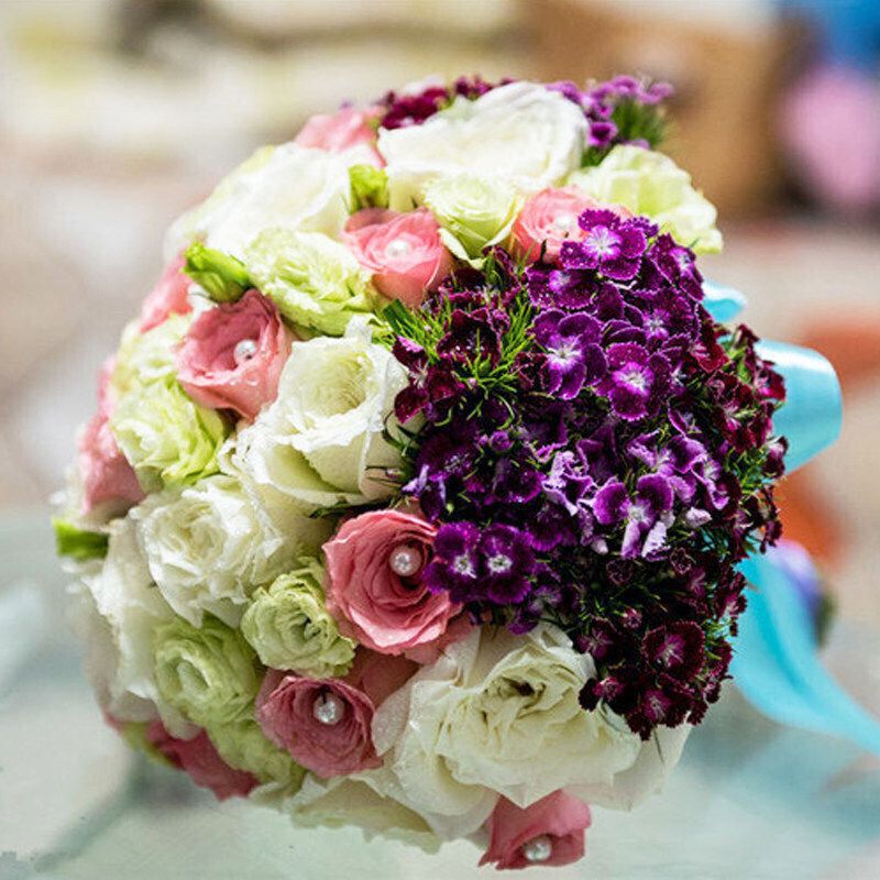 新娘手捧花鲜花速递北京同城结婚韩式花束真花婚礼捧花送货上门全