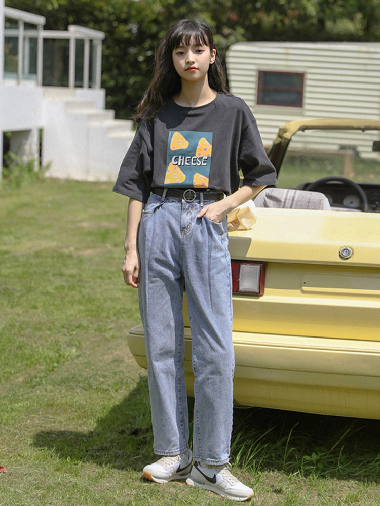 牛仔短袖衬衫搭配