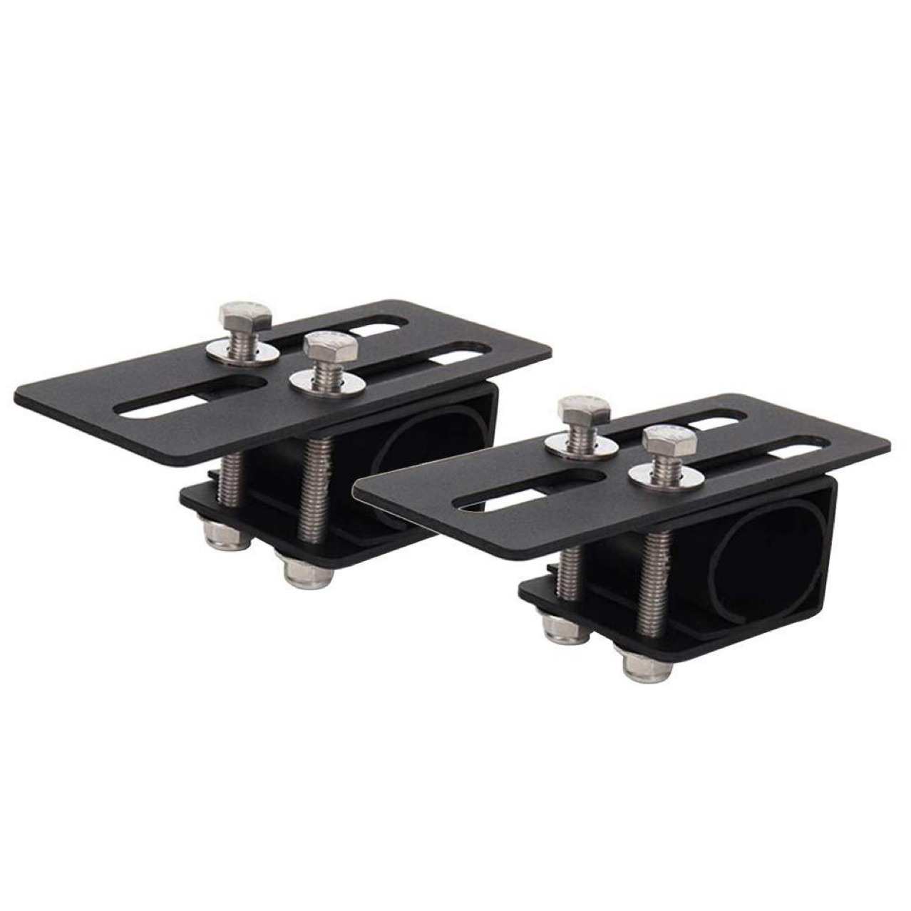 越野车行李架支架led射灯长条灯车顶安装固定管夹工作灯卡扣支架