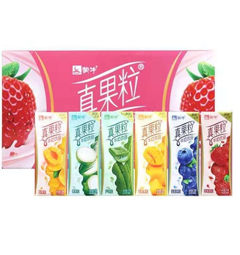 蒙牛真果粒酸奶饮品草莓黄桃芦荟蓝莓250ml*12盒整箱临期牛奶早餐