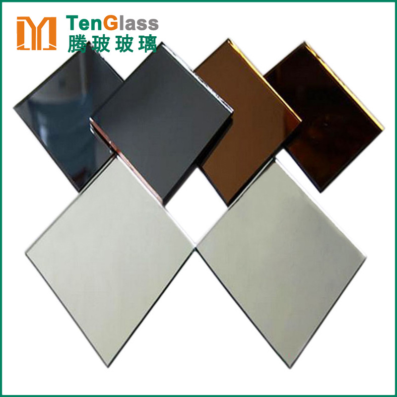 玻璃镜子定制 5mm银镜6mm茶镜 灰镜 卫生间玻璃 镜子玻璃车刻磨砂