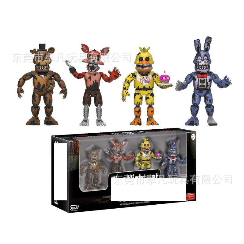 funko金熊气球男孩白狐噩梦套装fnaf玩具手办模型