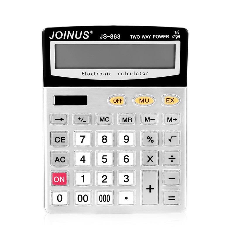 Amazon Cross-Border Calculator 16-Digit Large Screen Financial Office Solar Computer Zhongcheng Js863