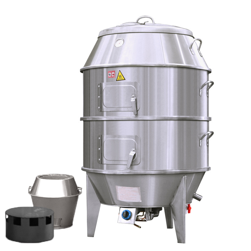 叫花鸡炉 气碳两用单层双层不锈钢带烤网烤炉 窑鸡烤鸭烤羊排烤炉