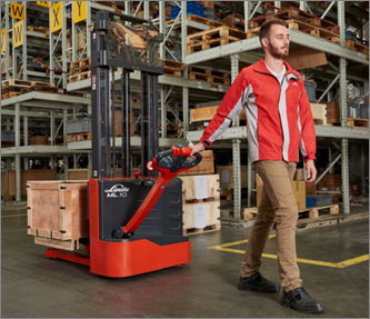 深圳林德ml15步行式堆垛车叉车/中力es13-15es步行式电动堆高车