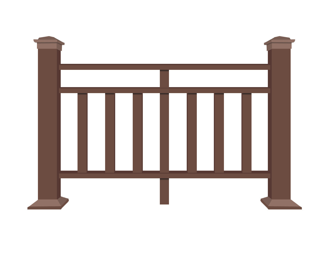 户外木塑护栏厂家景观庭院花园立柱扶手栅栏栏杆塑木园林防腐栅栏